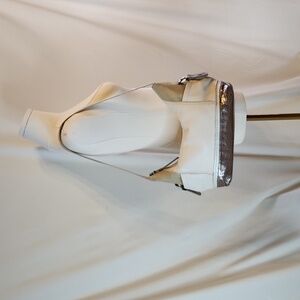 the Sak White, Tan , & Metallic Shoulder Bag
